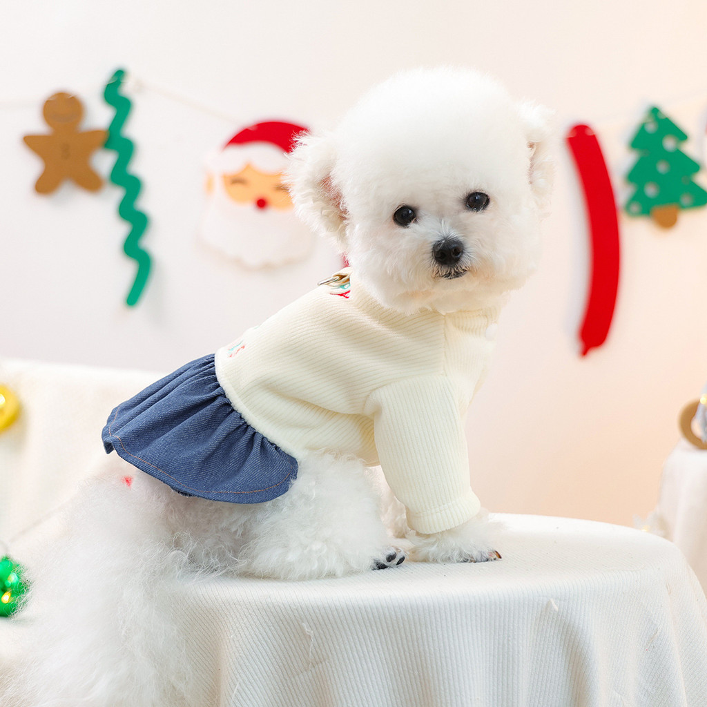Autumn and Winter Holiday Pet Clothing Cute Puppy Kitten Casual Fashion Clothing Happy Christmas Clo