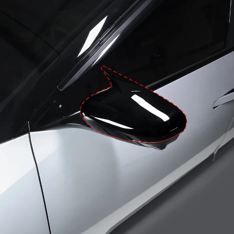 Dành Cho Xe Kia EV4 2025 2026 2 Chiếc Sáng Đen Bò Sừng Xe Phía Sau Gương Bao Viền Bên Ngoài Phụ Kiện