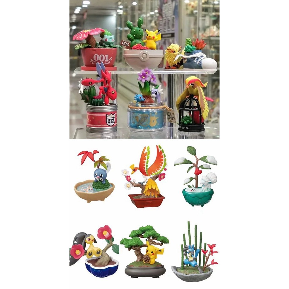 Pokemon Q Phiên Bản 6 Loại Chậu Cây Thế Hệ 1 Rồng Nhỏ Pikachu Ếch Hộp Hạt Trứng Hình