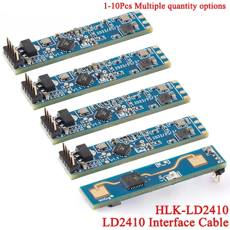 1-10 Cái HLK-LD2410 24G FMCW 24GHz Mô-đun Radar cảm biến sự hiện diện thông minh của con người LD241