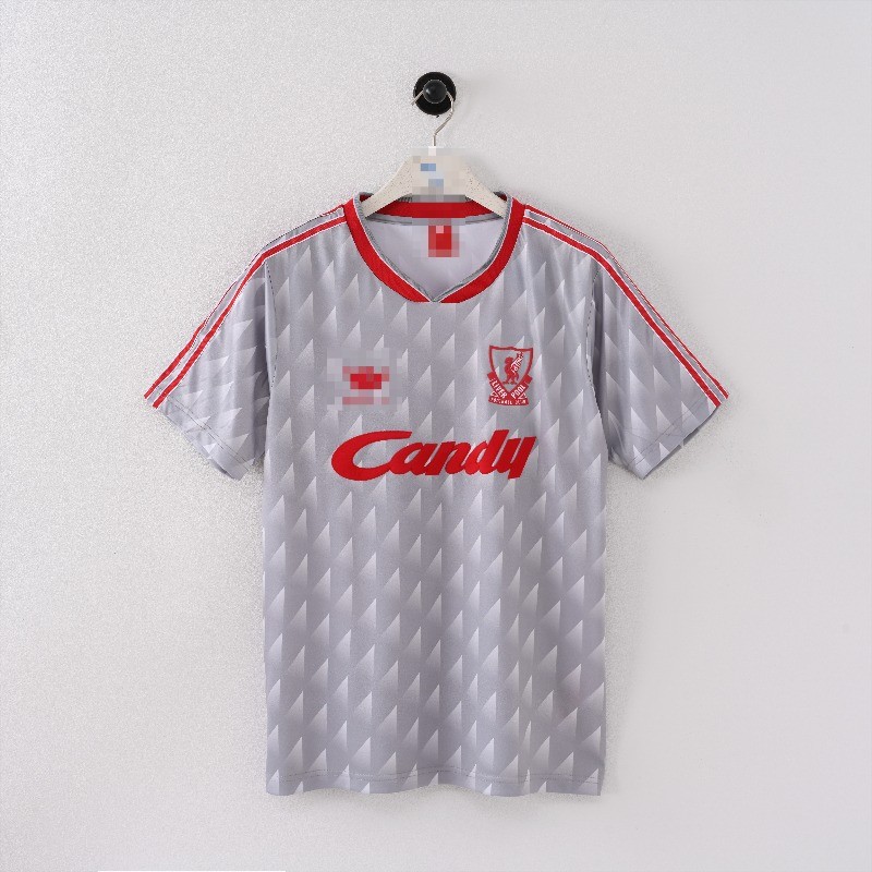 Áo đấu ngắn tay bóng đá sân khách Liverpool 89-91 Retro