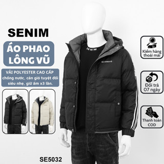  Áo khoác phao nam lông vũ SENIM Cao Cấp cản gió giữ ấm áo Nam Thể Thao Năng động SE503 