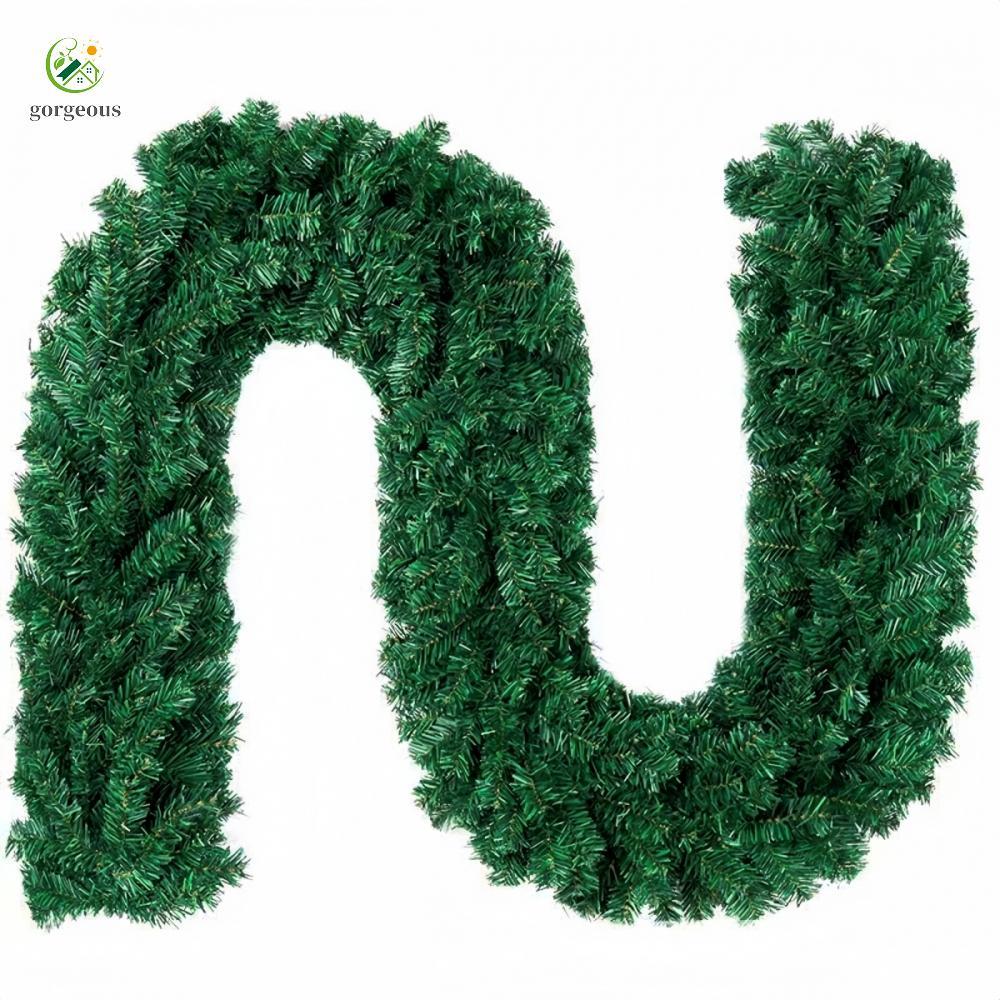 ⭐GROUS⭐8 8 Feet Artificial Green Christmas Garland for Mantels Doorways Table Decor