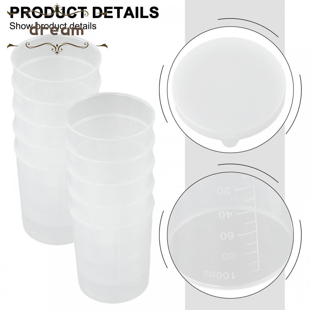 [dreamlife]Accurate Measurement 10PCS Graduated Measuring Cup Set with Clear Lids