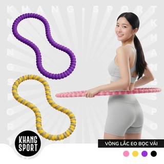  Vòng Lắc Eo 03 Cao Cấp - Bọc Vải Chống Trượt Không Kẹp Da Phù Hợp Cả Nam Nữ Tập Luyện 