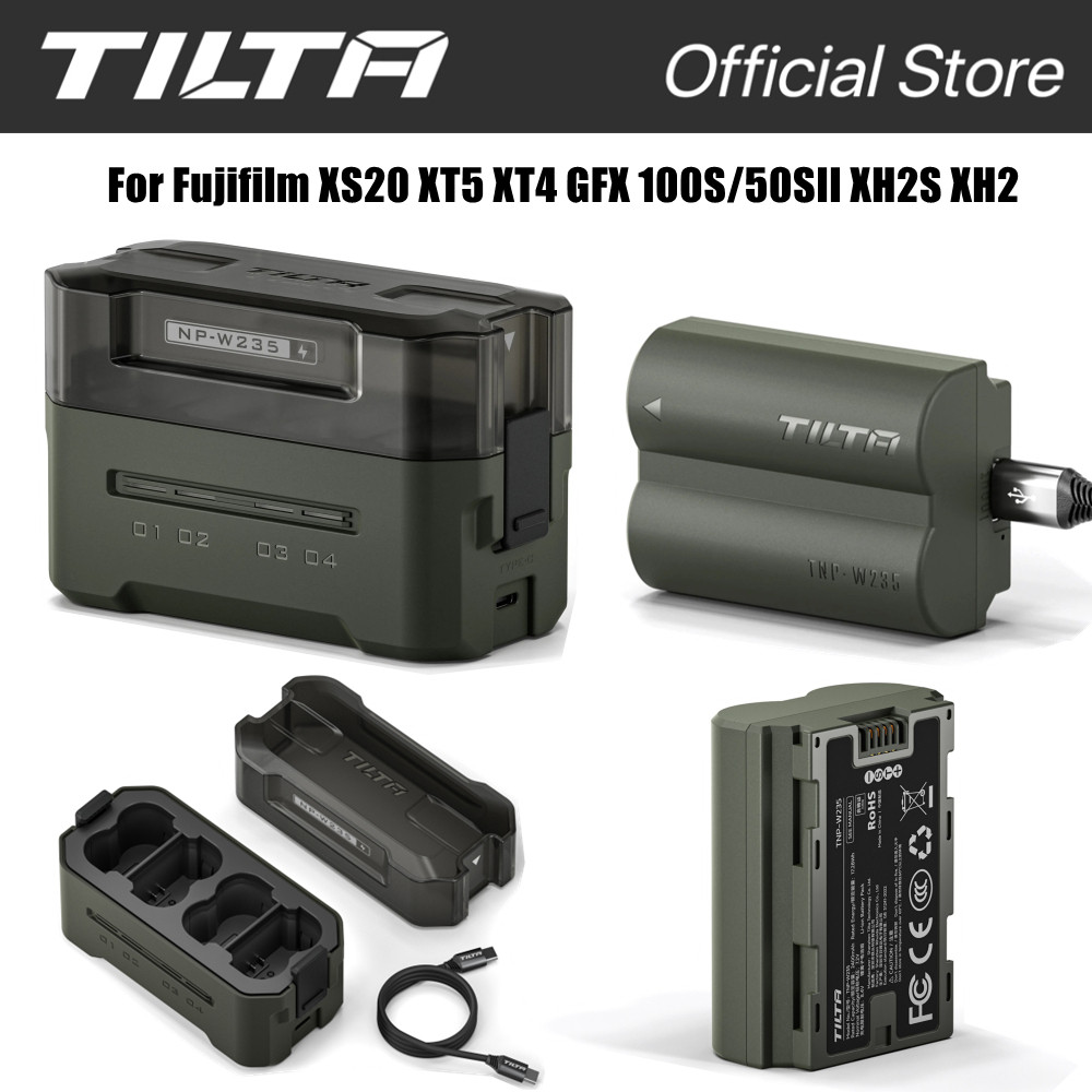 Bộ sạc pin máy ảnh TILTA NP-W235 Pin máy ảnh 4 kênh 2400mAh cho Fujifilm XS20 XT5 XT4 GFX 100S / 50S