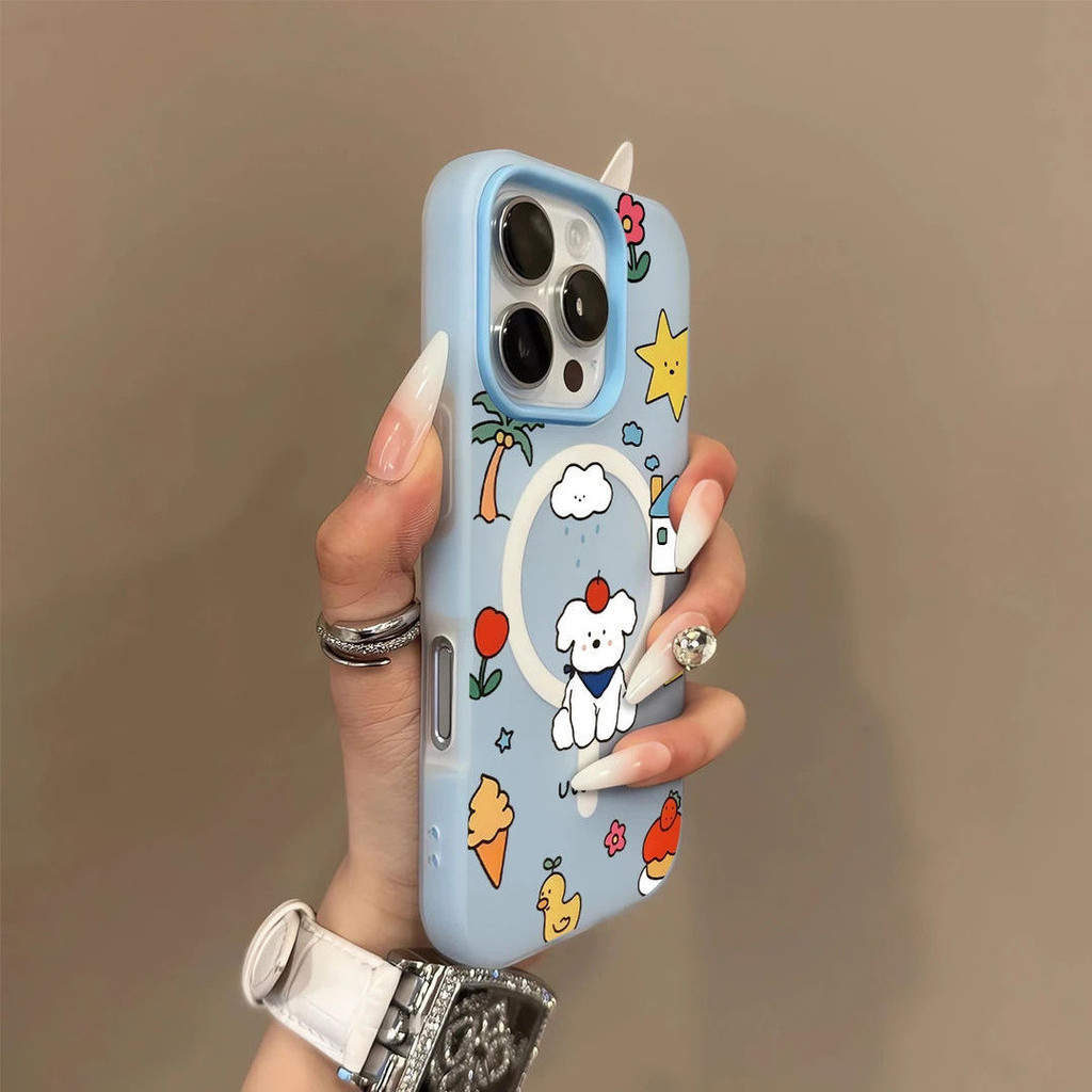 Jelly Two-in-One Double Layer Phone Case Apple Phone Case Cartoon Fashionable Fashion Phone Case kje