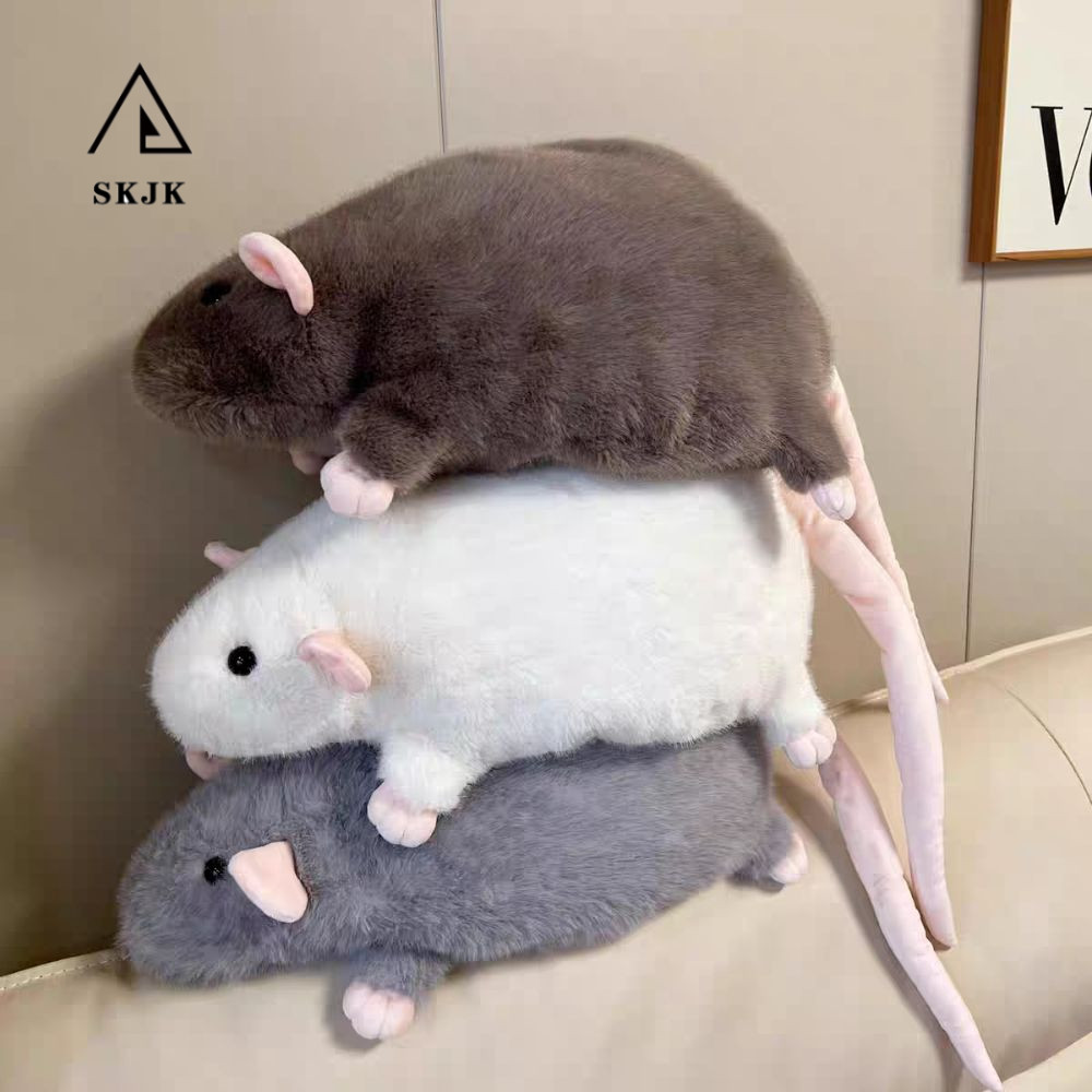 SKJK Fancy Rat Doll, Búp bê chuột mô phỏng động vật nhồi bông 20 / 30 / 50cm, Chuột nhánh hoa Đồ chơ