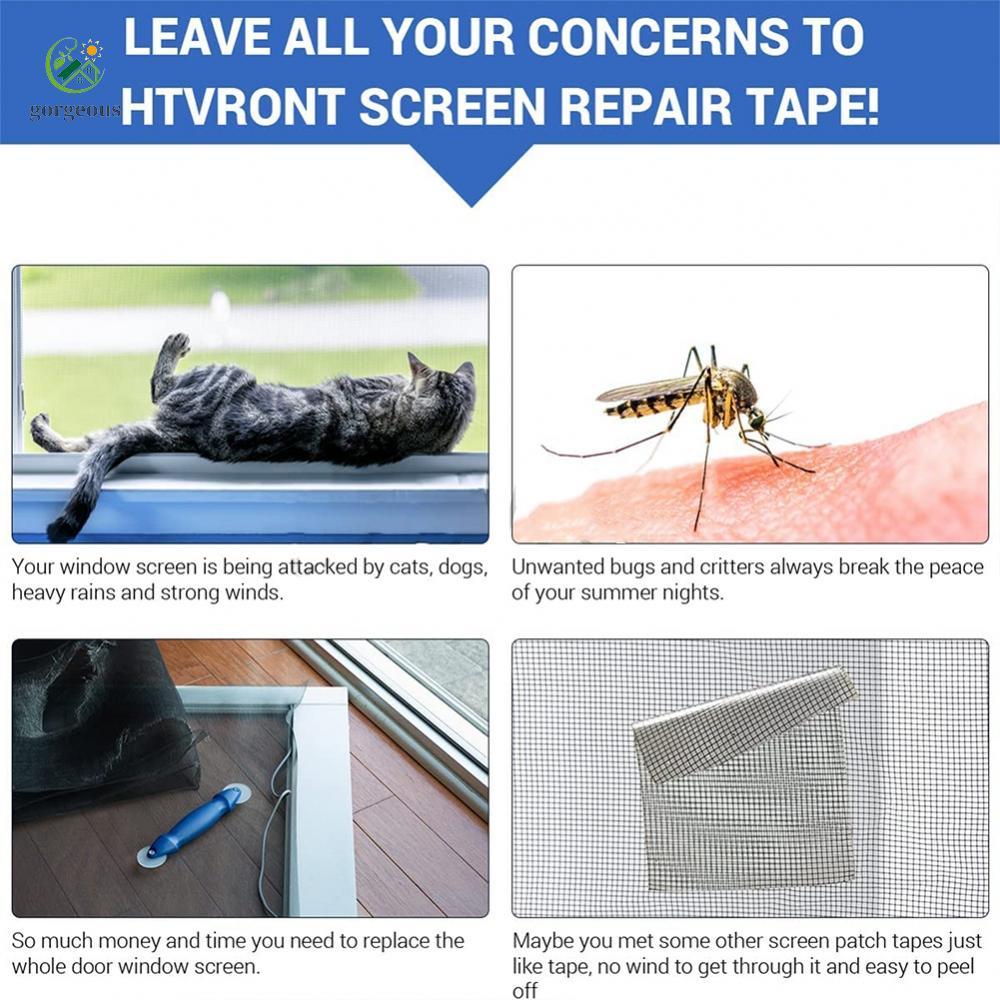 ⭐GROUS⭐Durable Screen Patch Repair Kit Fiberglass Tape for Long lasting Results