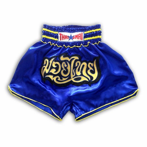 2025 Mới Xanh Muaythai Quần Short Muay Thái Thêu Boxing Trang Phục Mma K1 UFC MMA Sport