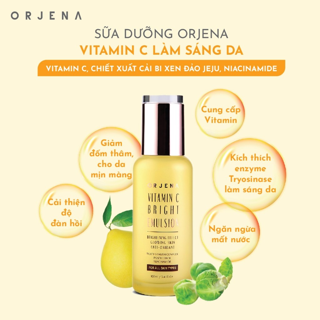 Sữa dưỡng Orjena Vitamin C làm sáng da mờ thâm nám 100ML