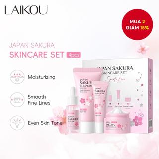 LAIKOU Sakura 4 Cái   bộ Da Làm Sáng Blemishes Kem Dưỡng Ẩm Làm Đẹp 