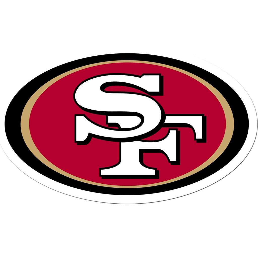 NFL Siskiyou Thể Thao Quạt Shop San Francisco 49ers Auto Decal 8 inch Tấm Màu Đội