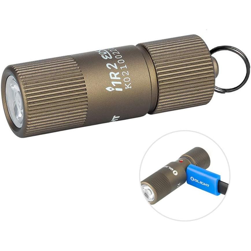 Đèn Pin OLight i1R 2 LED Mini 150 Lumens - Dễ Dàng Mang Theo Cho Cắm Trại và Đi Bộ Đường Dài (Màu Nâ
