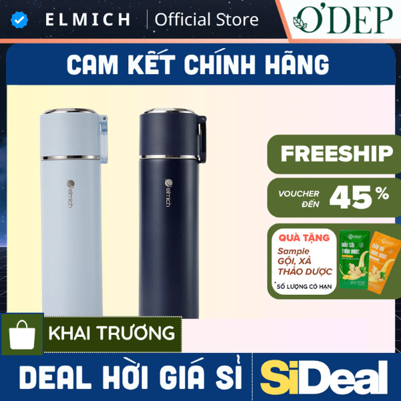 Bình giữ nhiệt inox 316 Elmich EL8315 dung tích 480ml , Hàng chính hãng - SIDEAL SIO