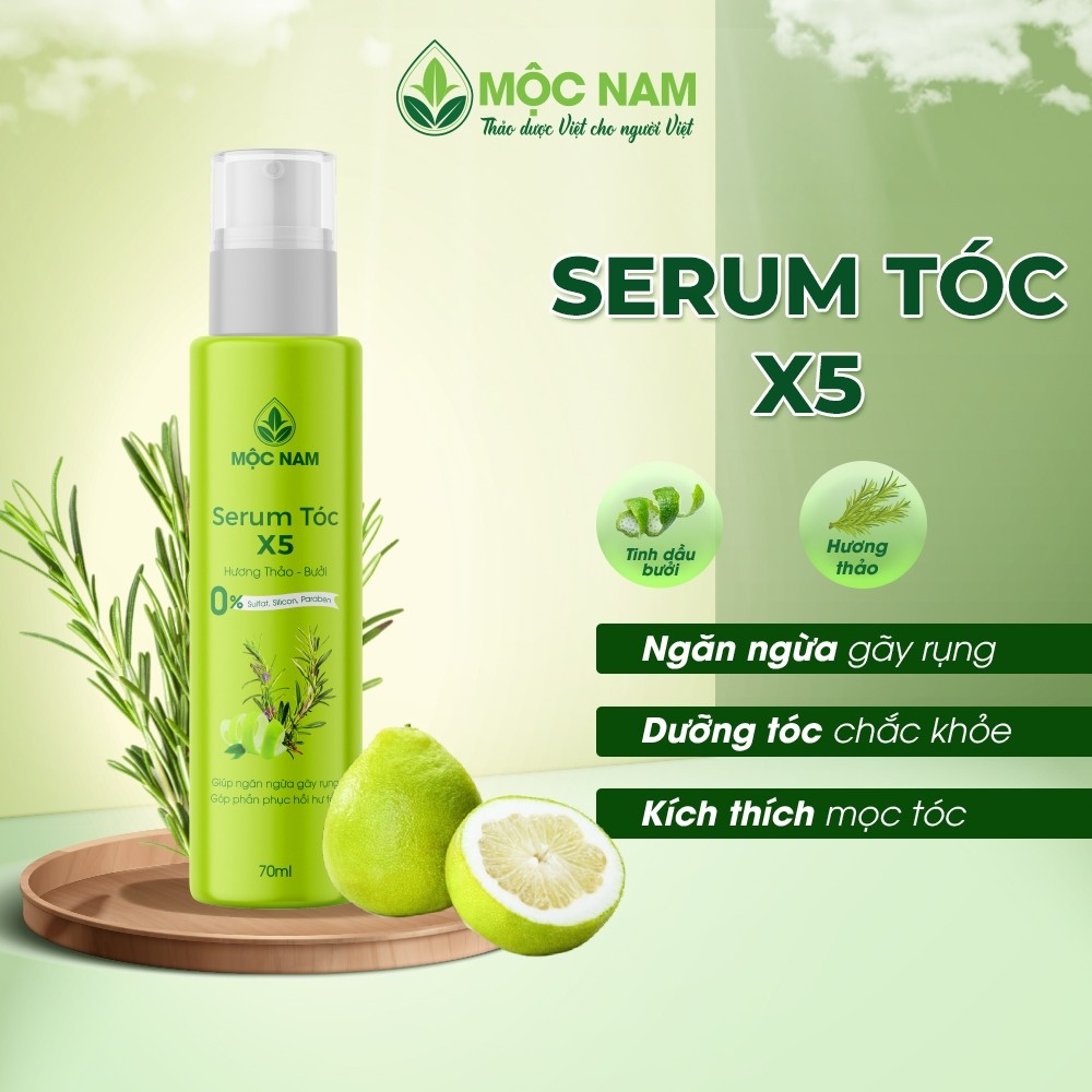 Serum Mọc Tóc X5 Mộc Nam Kích Thích Mọc Tóc Ngăn Ngừa Gãy Rụng