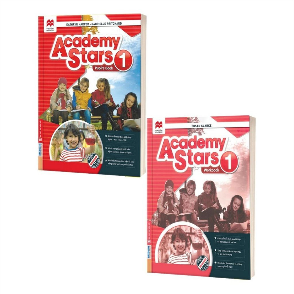 Sách - Academy Stars 1 Pupil’s Book + Workbook - Sách học tiếng Anh cho trẻ chuẩn Cambridge [Nhà sác