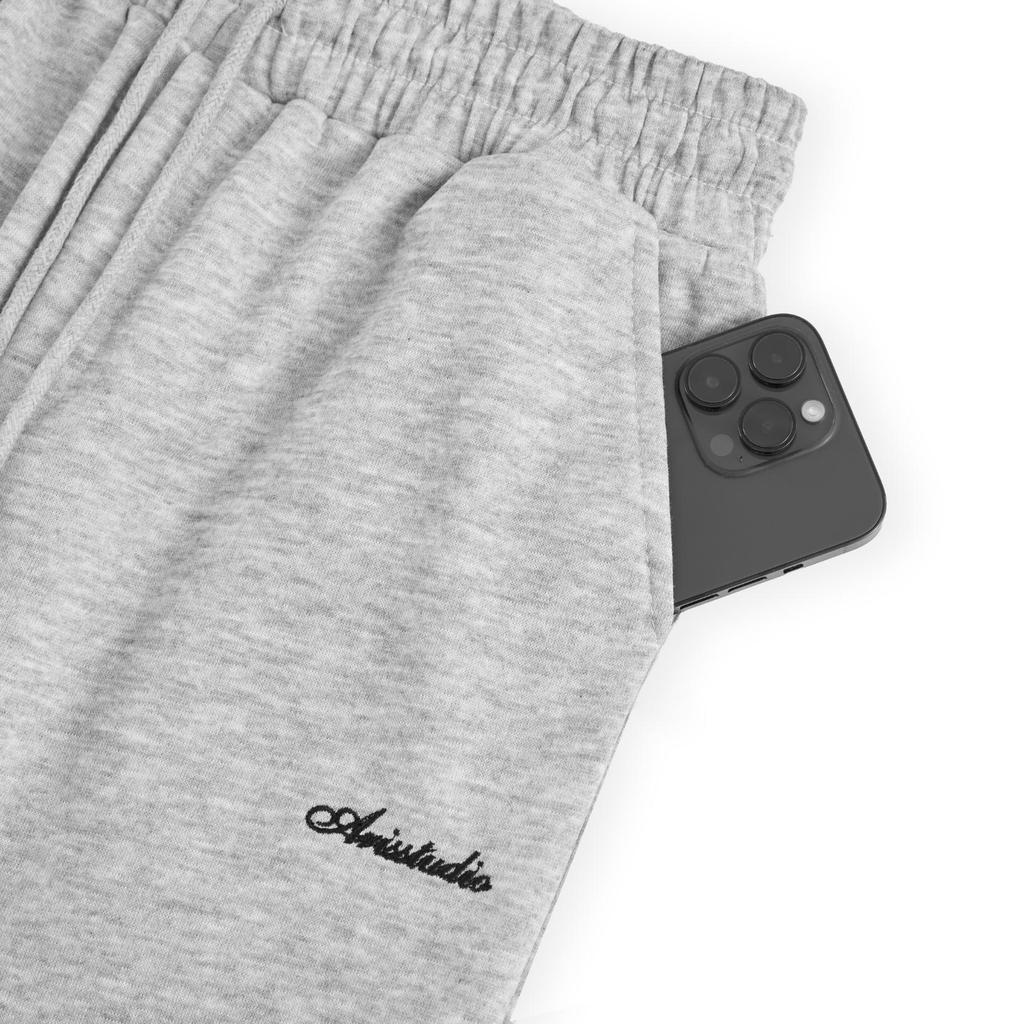 Quần nỉ ống đứng unisex thể thao mùa đông 2 lớp thêu logo cạp chun QD04 | BigBuy360 - bigbuy360.vn