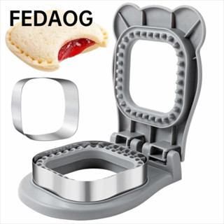 Máy cắt bánh sandwich FEDAOG, Máy dán bánh sandwich hình vuông PP, Khuôn nướng bánh mì bằng thép không gỉ cầm tay chất lượng cao tại nhà