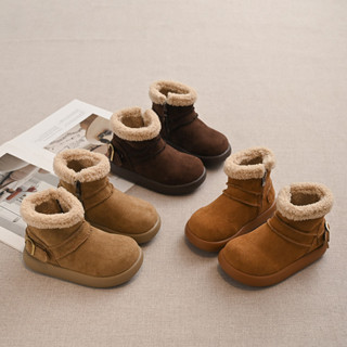  Giày Bốt Da Lông Cừu Ấm Áp Cho Bé Gái 2025 Mùa Đông Mới Trẻ Em Giày Trượt Tuyết Chống Trơn Trượt Đơn Giản Đa Năng Chơi Ngoài Trời 
