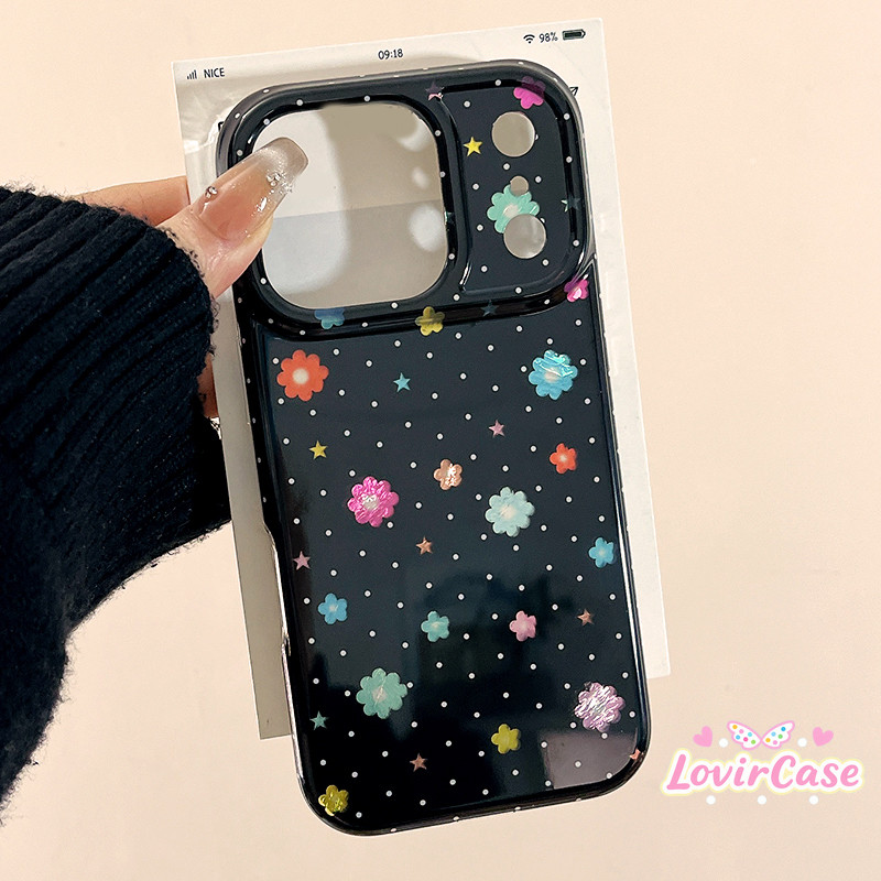 Ốp Lưng Cho IPhone 17 15 13 11 16 14 12 Pro Max XR Air XS Max X15 14 16 Plus Bìa Hoa Chấm Bi Thời Tr