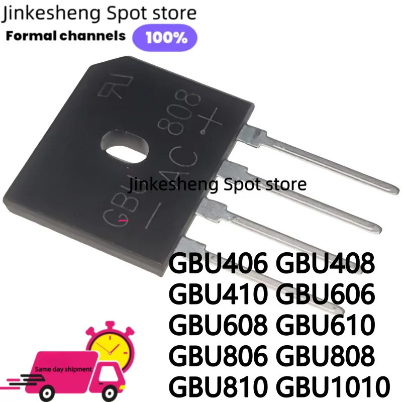 5 CÁI GBU406 GBU408 GBU410 GBU606 GBU608 GBU610 GBU806 GBU808 GBU810 GBU1010 GBU Bộ chỉnh lưu cầu ph