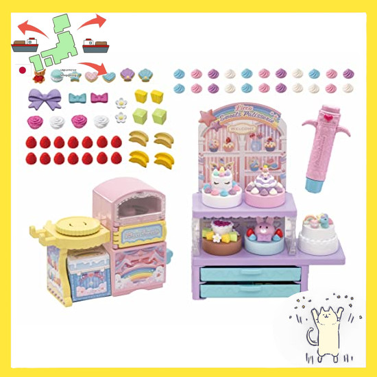 [Japanese Version] Takara Tomy Plastic Licca-chan Yume deco Patissier Pom Pom Whip Dress-up Toy Toy 