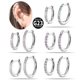  Vòng tròn bông tai titan zirconia 16 gauge xoắn pinna - An toàn cho da 