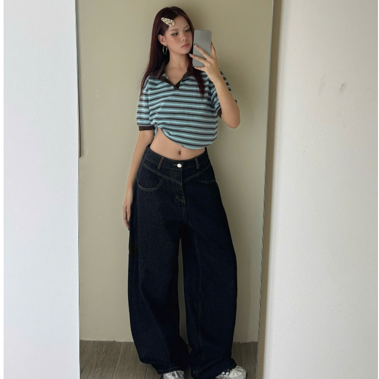 AB HOUSE - Quần jeans ống suông thêu túi HEINO thời trang nam nữ