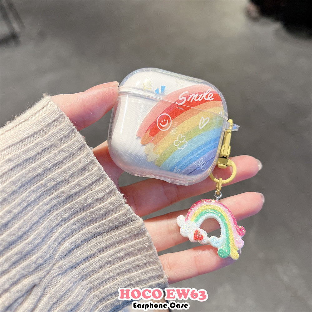 【imamura】Cho HOCO EW63 ốp tai ng Case DIY Phim hoạt hình dễ thương sáng tạo Vỏ Bảo Vệ Hộp Sạc Tai Ng