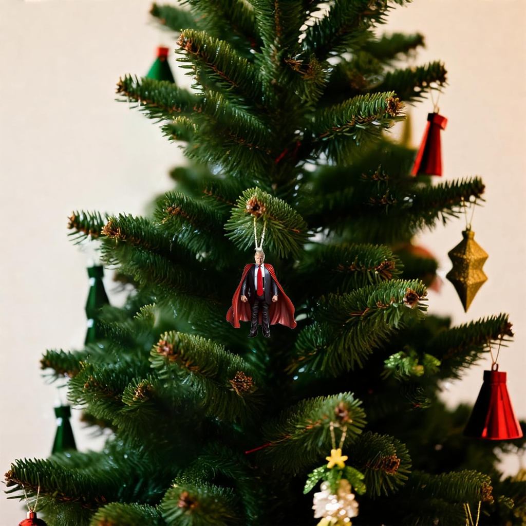 Đồ trang trí Tổng thống ngộ nghĩnh Donald 2025, Trang trí tổng thống phẳng 2D Donald cho ô tô, Đồ trang trí cây thông Noel ngộ nghĩnh, Hàng hóa Donald 2028 (2 chiếc Siêu anh hùng)