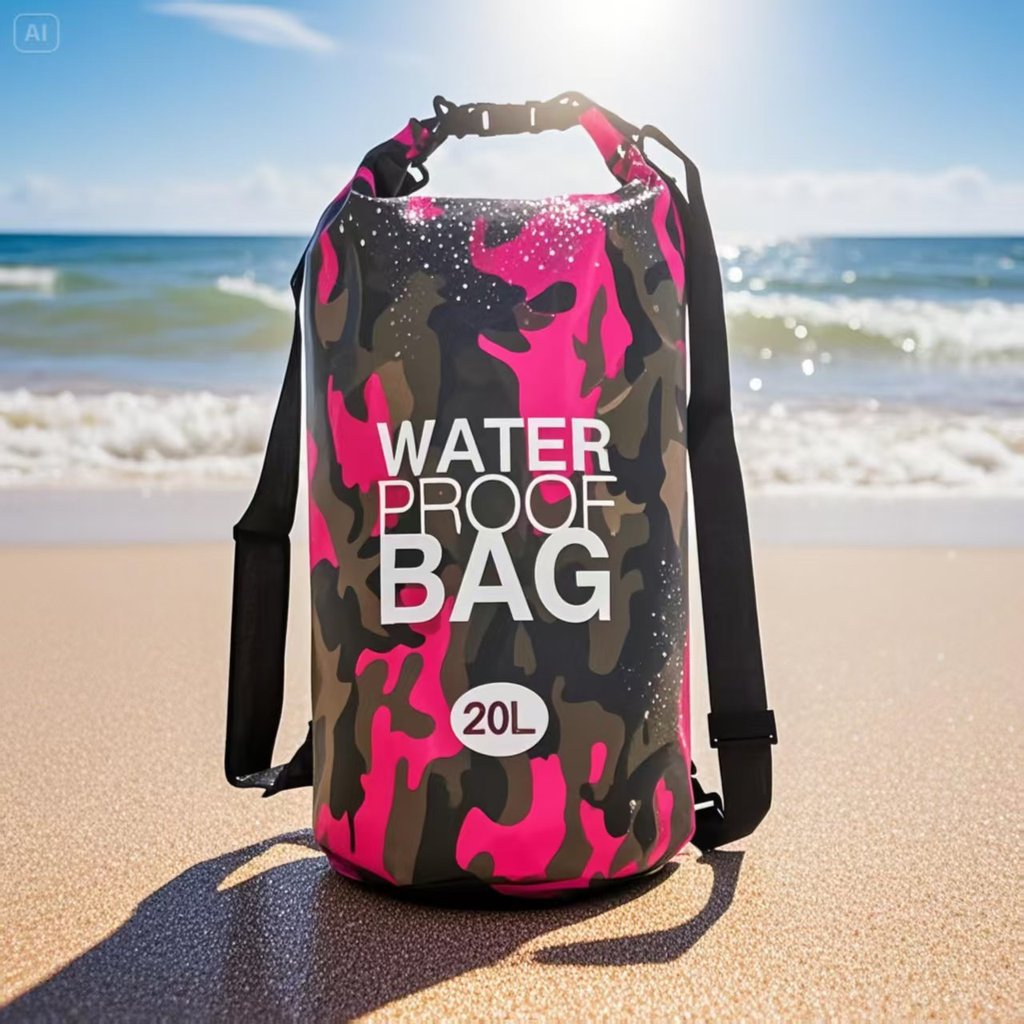 Ocean Pack Ngụy Trang Túi Khô Chống Thấm Nước xô Túi Đeo Vai Ba Lô Du Lịch Ngoài Trời 2L 5L 10L 15L 