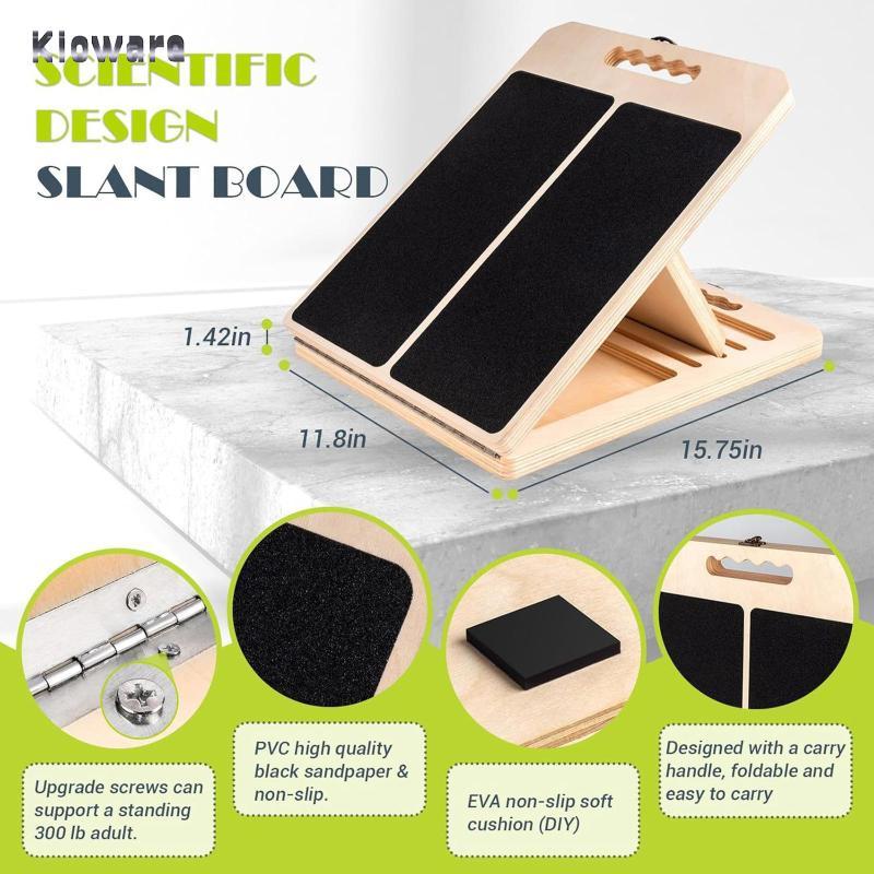 Kloware Gỗ Slant Board Di Động Cho Nam Nữ Cho Squats Pilates Chân Bê