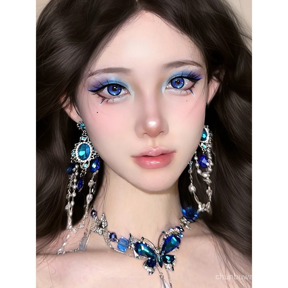 Gemstone Earrings for Women, Evening Party Light Luxury Earrings, Exaggerated Studs, Vintage Style E