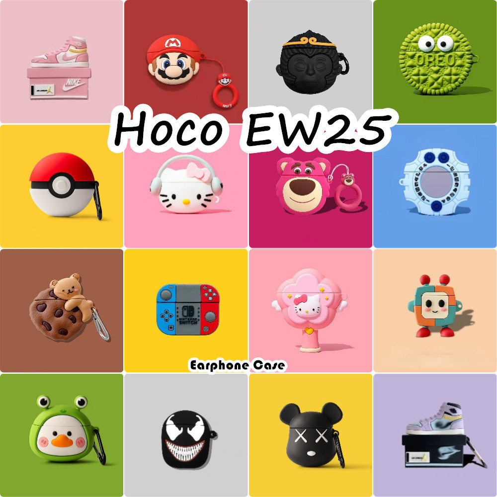 [Cửa hàng chính hãng] Dành cho vỏ Hoco EW25 Vỏ silicon mềm Vỏ tai nghe sáng tạo hoạt hình NO.2