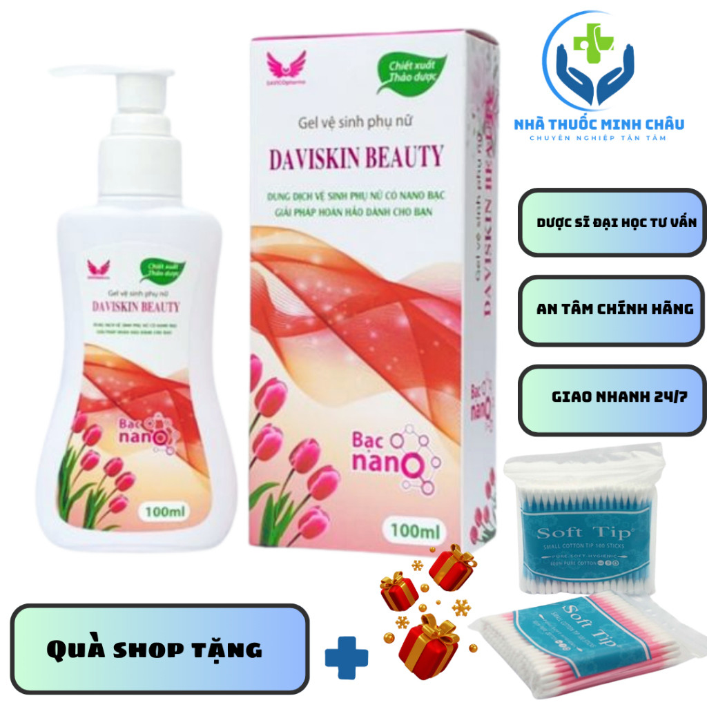 [CHÍNH HÃNG] Dung dịch vệ sinh phụ nữ Daviskin beauty Chai 100ml