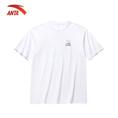 ANTA Áo Thun Ngắn Tay Thời Trang Thể Thao Nam 1525C8111 Áo đi chơi