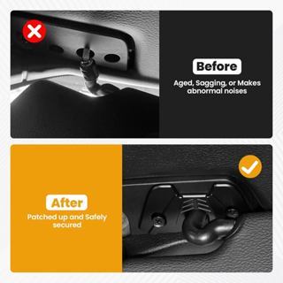 Bộ dụng cụ sửa chữa tấm che nắng 2 chiếc Phù hợp cho Wrangler JK 2018, Wrangler JL 2018-2025 2026, Gladiator JT 2020-2025 2026 Bộ công cụ sửa chữa tấm che ô tô Kẹp tấm che Phụ kiện ô tô hợp kim nhôm