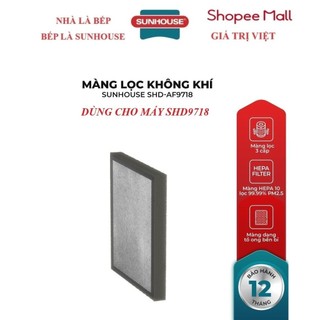 Màng lọc không khí SUNHOUSE SHD-AF9718_Dùng cho máy SHD9718, Cấu tạo 3 lớp màng cao cấp, Lọc sạch bụi và mùi