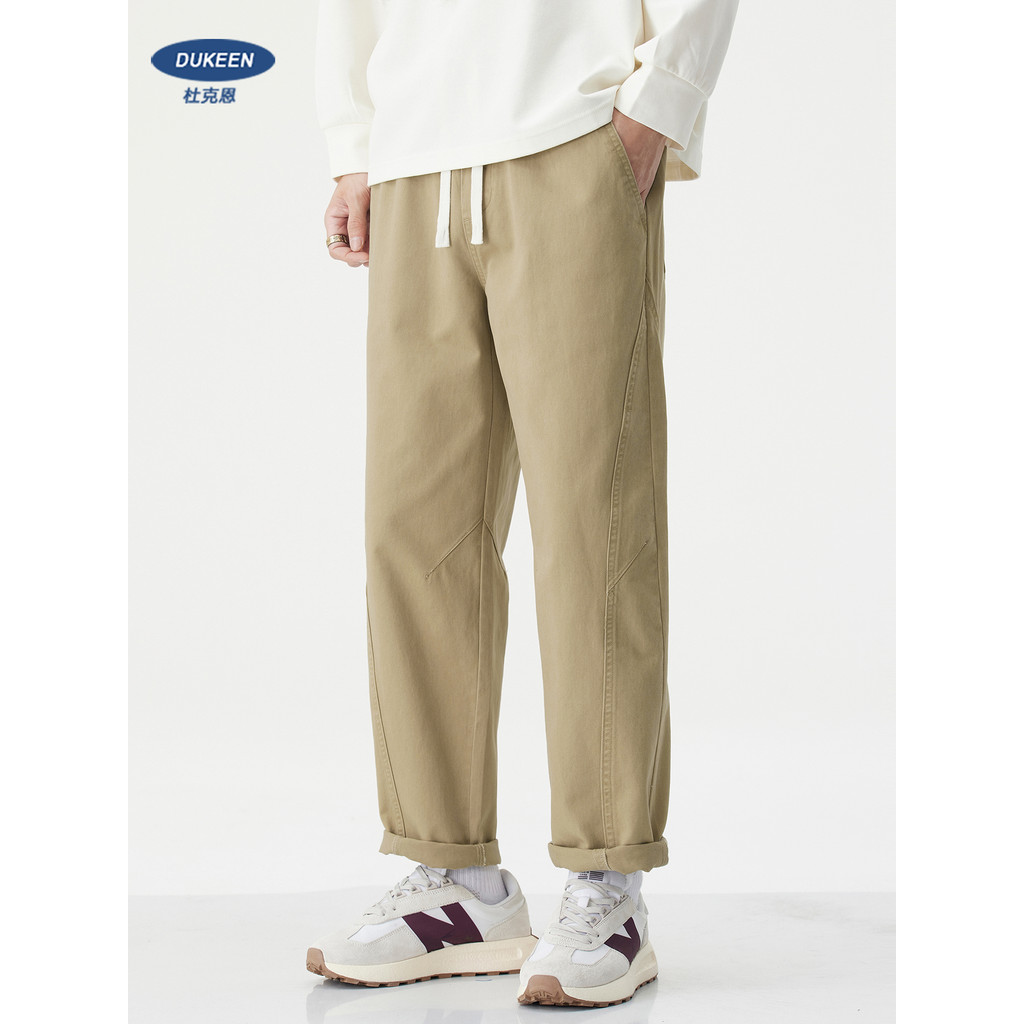 Dukeen Bộ Quần Áo Nam Xuân Thu 2025 từ Cotton và Kaki, Phù Hợp Mặc Hàng Ngày