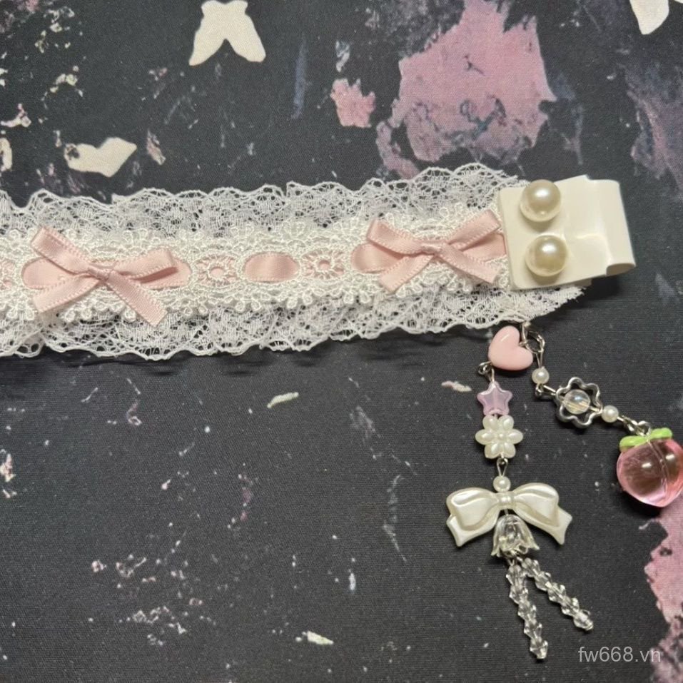 Phổ biến wooting Streamer Bàn phím Streamer Handmade Streamer Pink Bow + Mặt dây chuyền atk Mega Lio