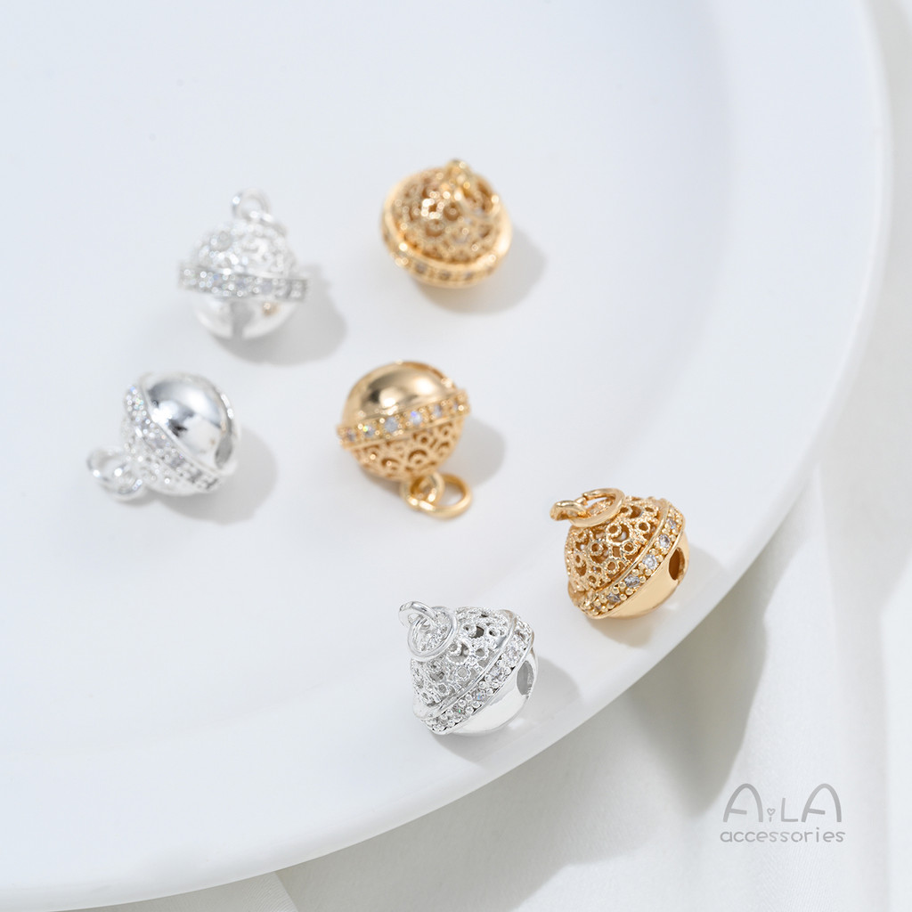 Mặt dây chuyền 14K One Circle Bell diy Phụ kiện