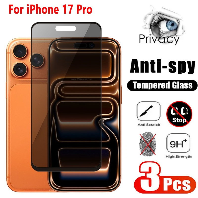 Kính Cường Lực Riêng Tư Cho iPhone 17 Pro Max 17Ari 4G 5G 2025 Kính Bảo Vệ Màn Hình Ống Kính Máy Ảnh