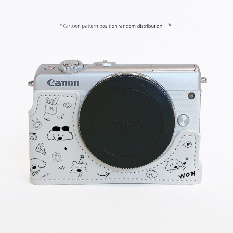 Thích hợp cho Vỏ bảo vệ Canon M100 M200 Vỏ máy ảnh Đế da Vỏ máy ảnh Phụ kiện nhỏ