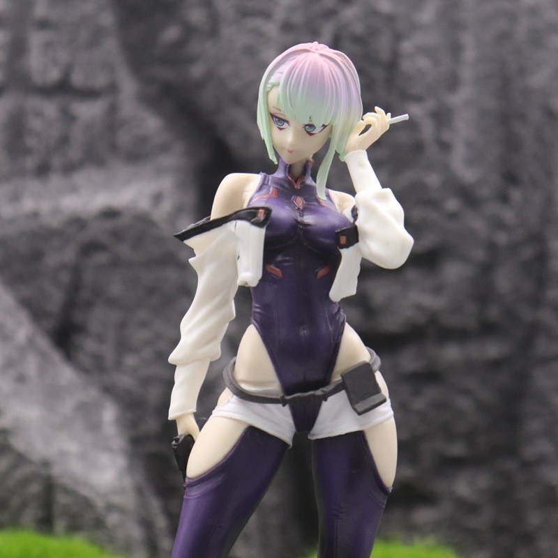 Anime Cyberpunk Edge Walker Mô Hình Làm Tay Đứng Lucy Để Bàn Trang Trí Hộp Màu Tinh Tế
