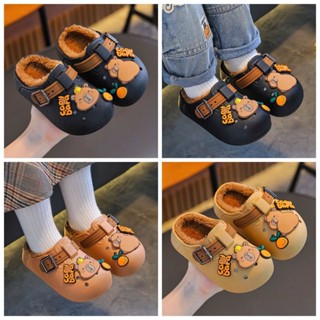  Dép Sục Bông Trẻ Em Lót Lông Họa Tiết Capybara Đáng Yêu Cho Bé Trai Bé Gái 