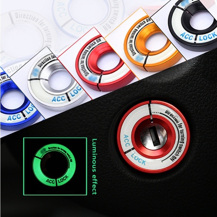 Xe Đánh Lửa Chìa Khóa Vòng Trang Trí Viền Dạ Quang Miếng Dán Cho VW Golf Polo Passat Tiguan Scirocco