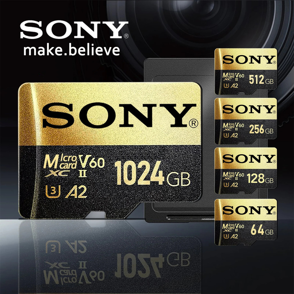 Thẻ Nhớ Sony TF SD Thẻ Nhớ 1TB Tốc Độ Cao Micro 128GB 1TB 512GB 256GB A2 U3 V30 SD TF Flash Thẻ Cho 