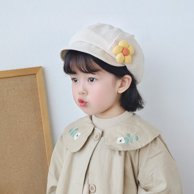 Mũ trẻ em cho bé gái mùa thu, mũ beret cho bé gái mùa thu đông, mũ vịt cho bé gái mùa thu đông