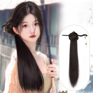 Tóc Giả Đuôi Ngựa Cho Nữ, Style Sườn Xám Cổ Đại Trung Quốc, Phù Hợp Với Trang Phục Truyền Thống